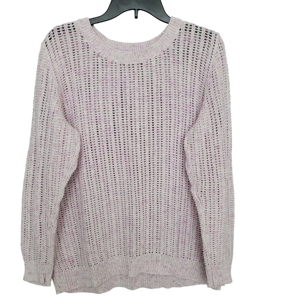 Talbots Tie Dye Sweater Womens Size 2X Lavender Loose Knit Sheer - Picture 1 of 6